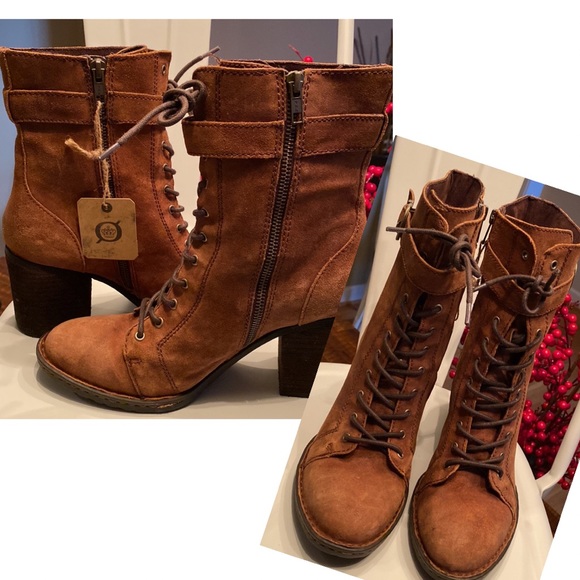 Born Suede Cass Block Heel Boots in Brown Rust Size 10 ⭐️SALE PRICE IS FIRM⭐️ - Picture 5 of 14